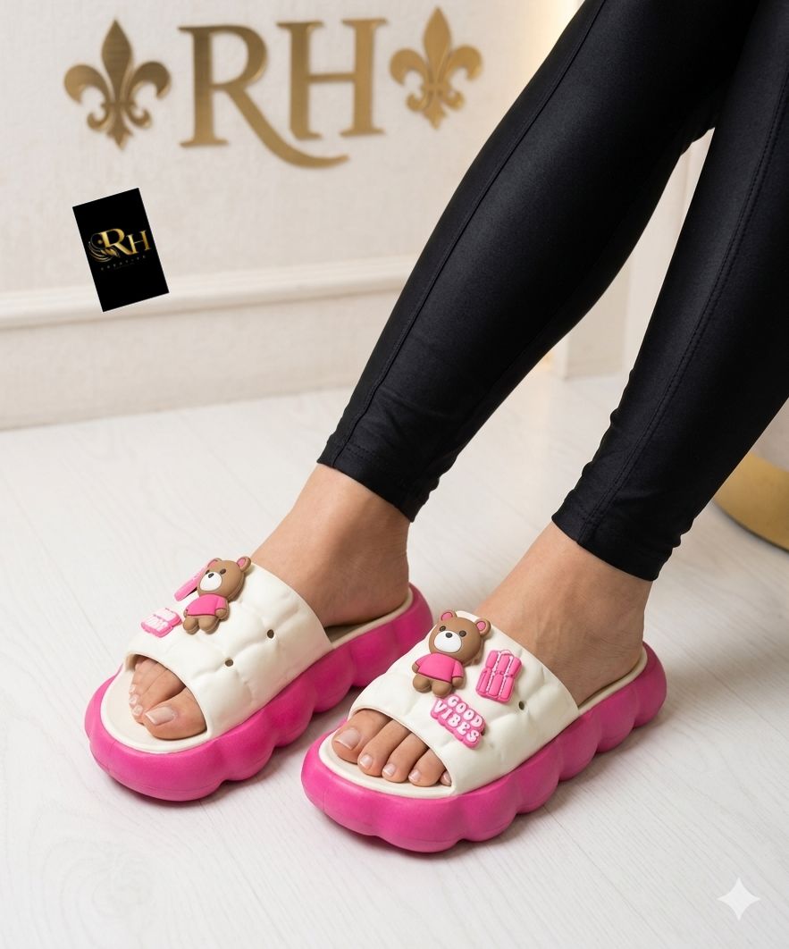 Teddy Bear Series Women's Ultra-Soft Cloud Slides