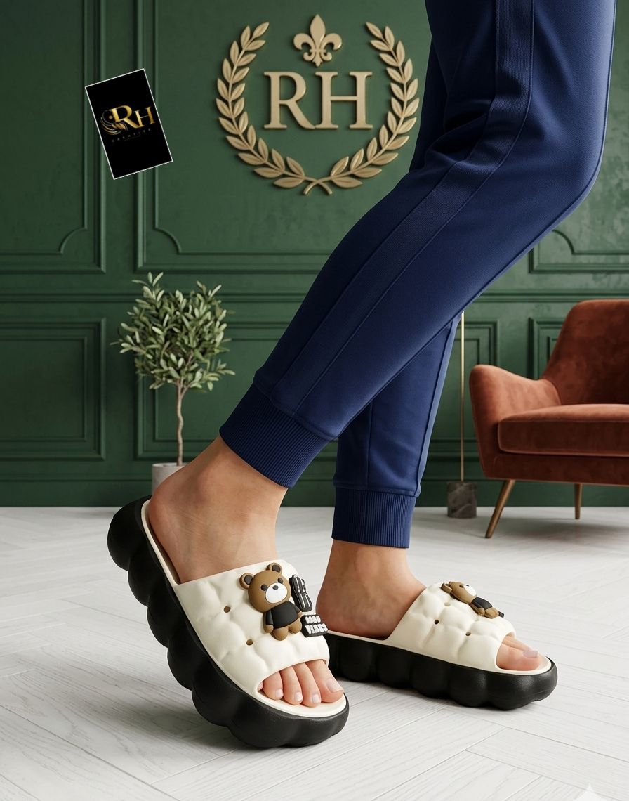 Teddy Bear Series Women's Ultra-Soft Cloud Slides