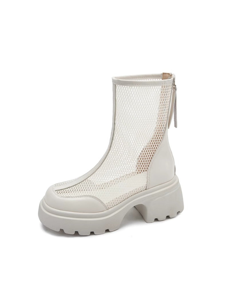 Summer Breathable Mesh Platform Boot