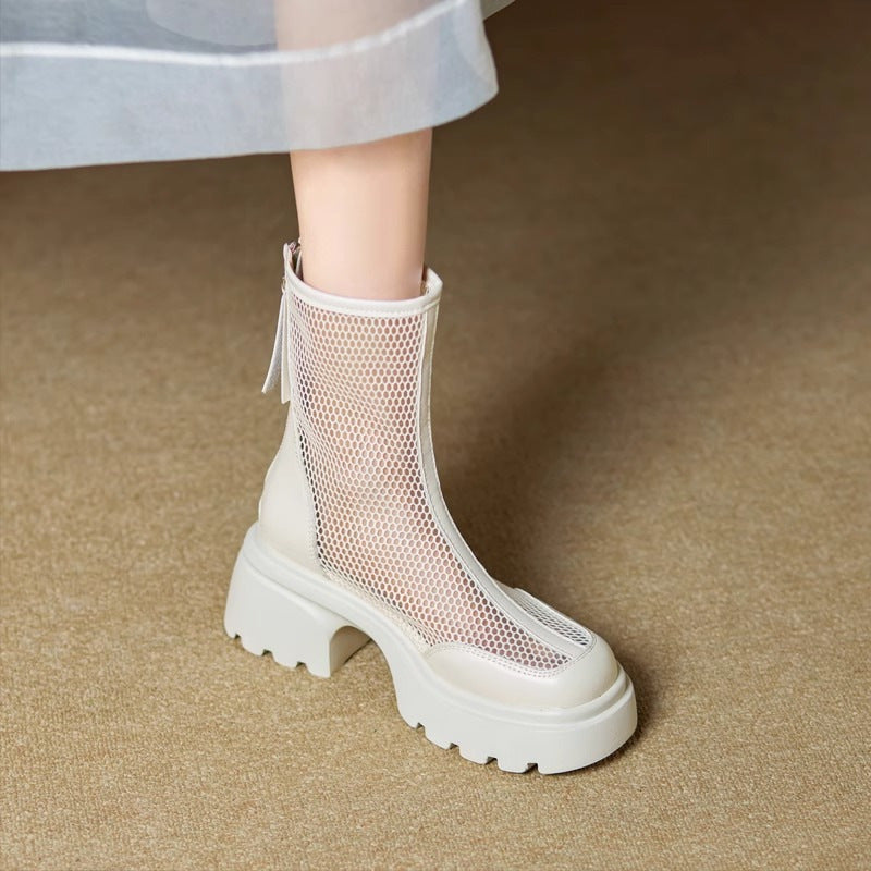 Summer Breathable Mesh Platform Boot