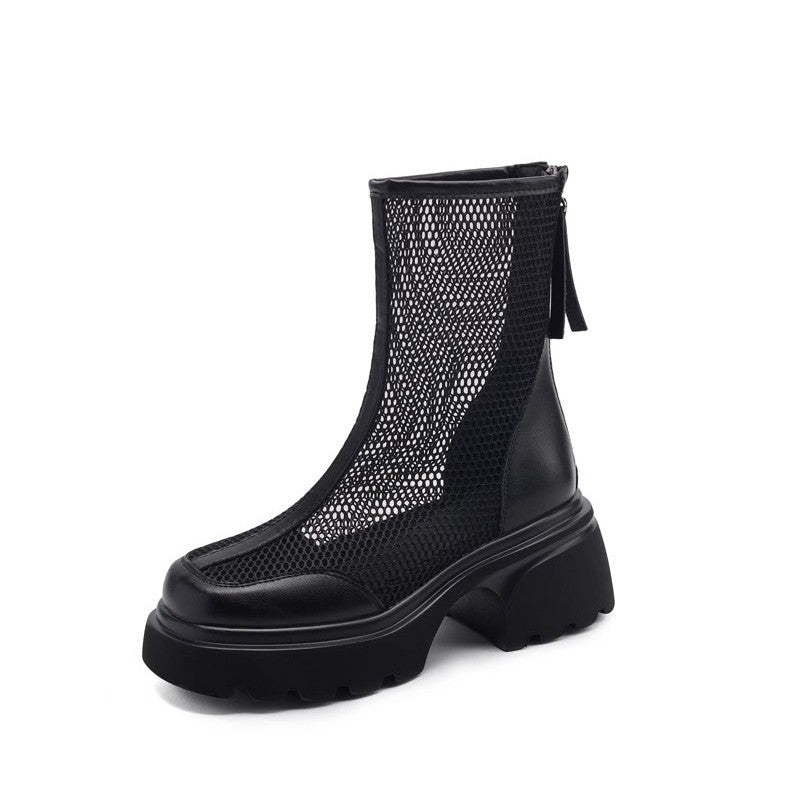 Summer Breathable Mesh Platform Boot